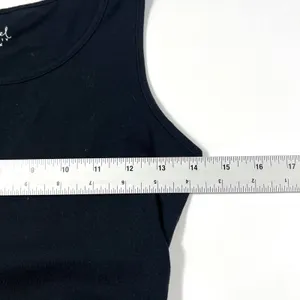 Isabel‎ Maternity Black Ruched Side Tank Midi Dress Small Sleeveless Stretch EUC thumbnail 6