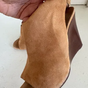 Chloé suede tan fringe tie wedges size 39 (their US‎ 8.5) thumbnail 6