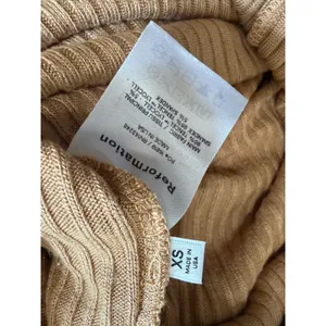 Reformation Jumpsuit Women XS‎ Tan Ribbed Tie Waist Wide Leg Sleeveless Lyocell thumbnail 4