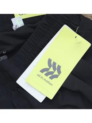 All In Motion Womens Athletic Quick Dry Lined Pocketed Running Shorts Black M thumbnail 4