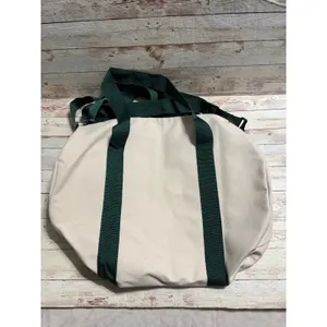 AG1 Athletic Greens Duffle Bag Cream Canvas Gray thumbnail 2