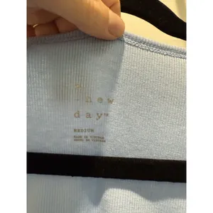 Women’s A New Day Slim Fit Long Sleeve Button Front T-Shirt Medium Light Blue thumbnail 2