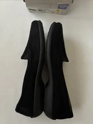 Natural Soul Black Suede Slip-On Loafers thumbnail 7