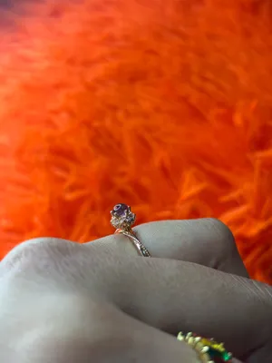 Purple gemstone ring thumbnail 5
