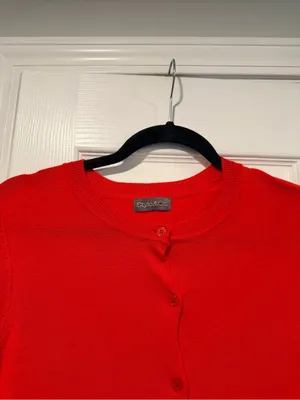 NWOT Style & Co Size S Red Lightweight Button Front Cardigan Sweater Rayon Blen thumbnail 5