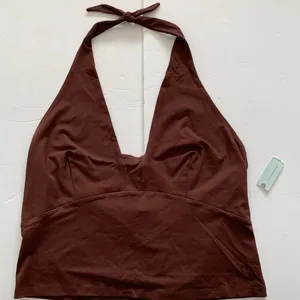 Anthropologie Brown Tailored Halter Top Blouse Plus Size 2X New NWT Versatile thumbnail 5