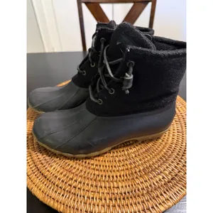 Sperry Saltwater Wool Black Duck Boots Womens 7.5‎ Waterproof Rain STS86440 thumbnail 2