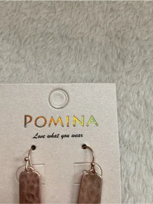 Hammered Rose Gold Star Cutout Drop Earrings thumbnail 2
