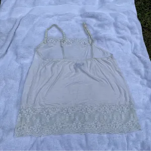 American Eagle White Lace Trim Cami Tank Top Size XS Spaghetti Strap Summer Top‎ thumbnail 10