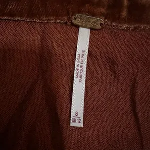 Free People Vivienne Velvet Orange skirt 8 crushed velvet rust orange thumbnail 8