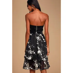 Lulus How Sweet Embroidered Tiered High-Low Dress thumbnail 3