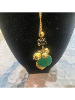 Ann Taylor EUC Vintage Women's Gold Tone Multi Pendant Statement Necklace thumbnail 3