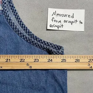 Vintage Koret Blues Plus Size 20W Patchwork Denim Vest Country Teacher Grandma thumbnail 6