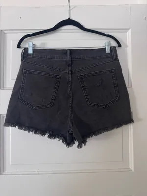 Buckle Black Denim Shorts thumbnail 2