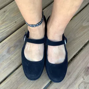 COMFY genuine leather Mary Jane shoes 🦋 Black Size 10 thumbnail 6