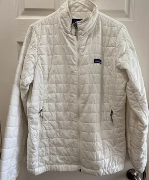 Patagonia Nano Puff Jacket Size XL W's White Full Zip Quilted Puffer thumbnail 6