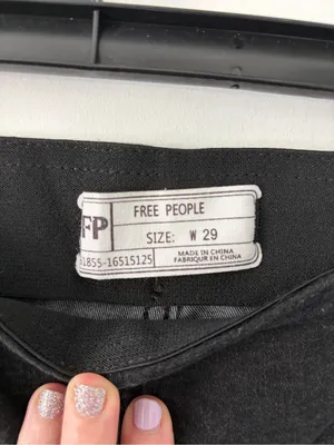Free People We The Free Pull On Flare Wide Leg Raw Hem Bell Bottom Jeans Black thumbnail 5