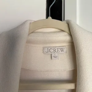 J. Crew Cecile Ivory Women's Cream Relaxed Knit Cardigan‎ Blazer Sweater thumbnail 2