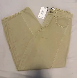 Miou Muse Olive Barrel Jeans Yellow thumbnail 1