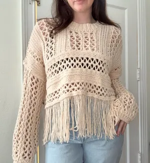 Free People Fringe Sweater Knit thumbnail 1