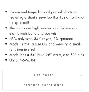 Le lis Two piece Boutique Cheetah Print Set thumbnail 10