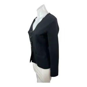 Abercrombie & Fitch Women's Black Long Sleeve Button Up Cardigan Sweater Top XS thumbnail 3