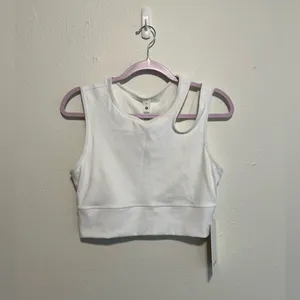 NWT Mastered Motion yoga Pilates quiet luxury Cropped white Tank size 10 plus si thumbnail 2