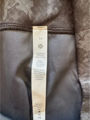 Lululemon Wunder Train High Rise 25” Hideaway Camo Black Size 14 NWT thumbnail 5