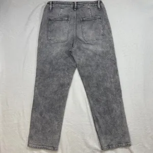 Vervet Blue 30 Gray Stonewash Denim Jean Tapered Front Seam Utility Straight Leg thumbnail 5