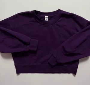 Lululemon Perfectly Oversized Cropped Crew *French Terry, Purple, Size 6 thumbnail 1