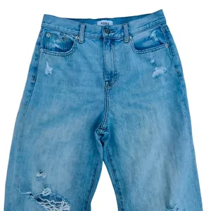 Pistola Loretta Wide Leg Jeans Light Gaze Blue Wash Size 28 High Rise Distress thumbnail 4