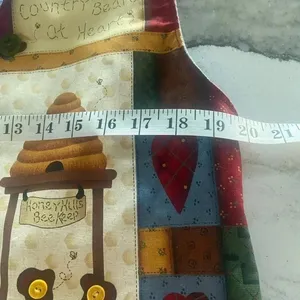 Hand Made Country Style Denim Embroidered Vest Bears Bees Cottagecore Medium thumbnail 5