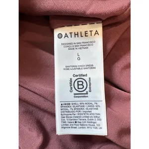 Athleta Santorini Cinch Dress Size Large Tawny Rose Athleisure Travel Stretch thumbnail 6