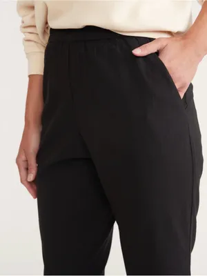 Marine Layer Allison Black Elastic-Waist Pants,Size S,97%Tencel,3%Spandex thumbnail 5