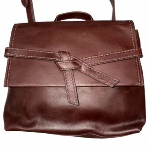 Fossil Brown Leather Willow Crossbody Satchel Bag Purse thumbnail 3