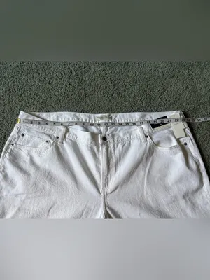 Abercrombie & Fitch The A&F Jort Curve Love Mid Rise Shorts NWT Size 36 White thumbnail 4