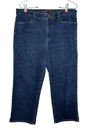 Lauren Jeans Co. Women's Jeans Classic Mid-Calf Cropped High-Rise‎ Denim Blue 32 thumbnail 1