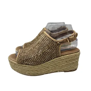 Steven Steve Madden Courage Raffia Espadrille Platform Sandals 7.5 Beachy thumbnail 4