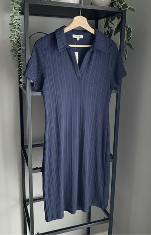 NWT Madewell Ribbed Polo Mini Dress thumbnail 1