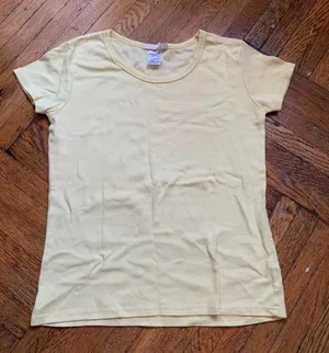 Boutique Yellow basic crew neck t-shirt thumbnail 2