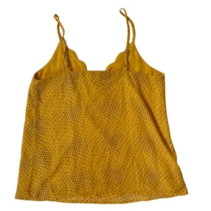 Socialite Yellow Polka Dot Scallop‎ layer Chiffon Summer Blouse - XS EUC thumbnail 5