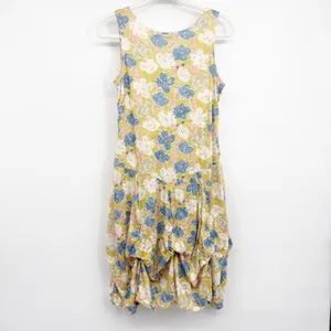 Shana Womens Floral Adjustable Ruched Balloon Hem Boho Lagenlook Dress Size XS thumbnail 6
