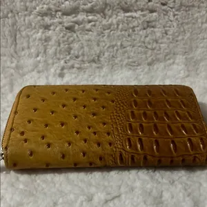 Ostrich‎ Faux leather Brown Textured Wallet thumbnail 13