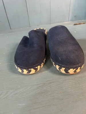 GAP Navy Blue Suede Espadrille Slip-On Mules | Size 8.5 thumbnail 3