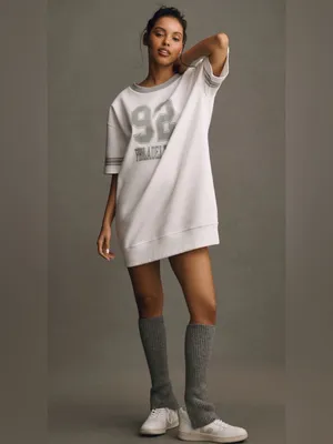 Daily practice by Anthropologie White '92 Philadelphia sporty Tee dress 1X NWT thumbnail 2