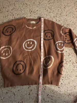 Altar’d State Smiley Face Oversized Sweater Women’s Size XS thumbnail 5