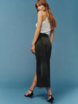 Reformation Nila Long Denim Skirt thumbnail 2