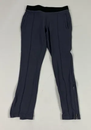Fabletics Pants Womens Small Charcoal Gray Zip Ankle Slim Jogger Pockets Stretch thumbnail 1