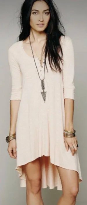 We The Free Drippy High Low Tunic Dress Jersey Stretch Flowy Size Small Women's thumbnail 1