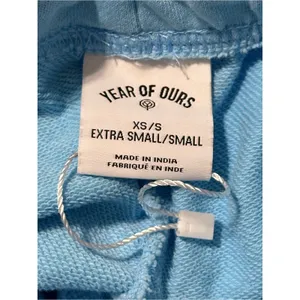 Year of Ours Womens Size XS S Baby Blue Pull On Elastic Waist Sweatpants Joggers thumbnail 5